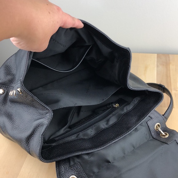 Donna Karan leather bag, black shoulder bag - Picture 12 of 16